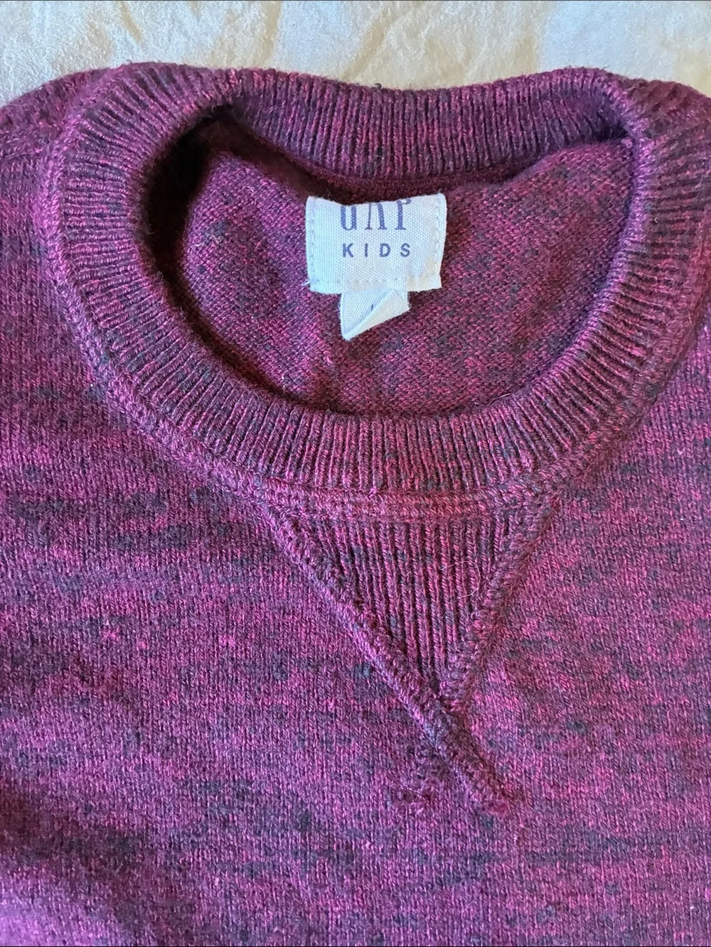 Boys Crewneck Sweater - Plum